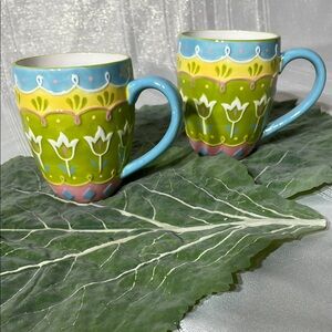 Colorful Floral Ceramic Mug made exclusively for Pier1